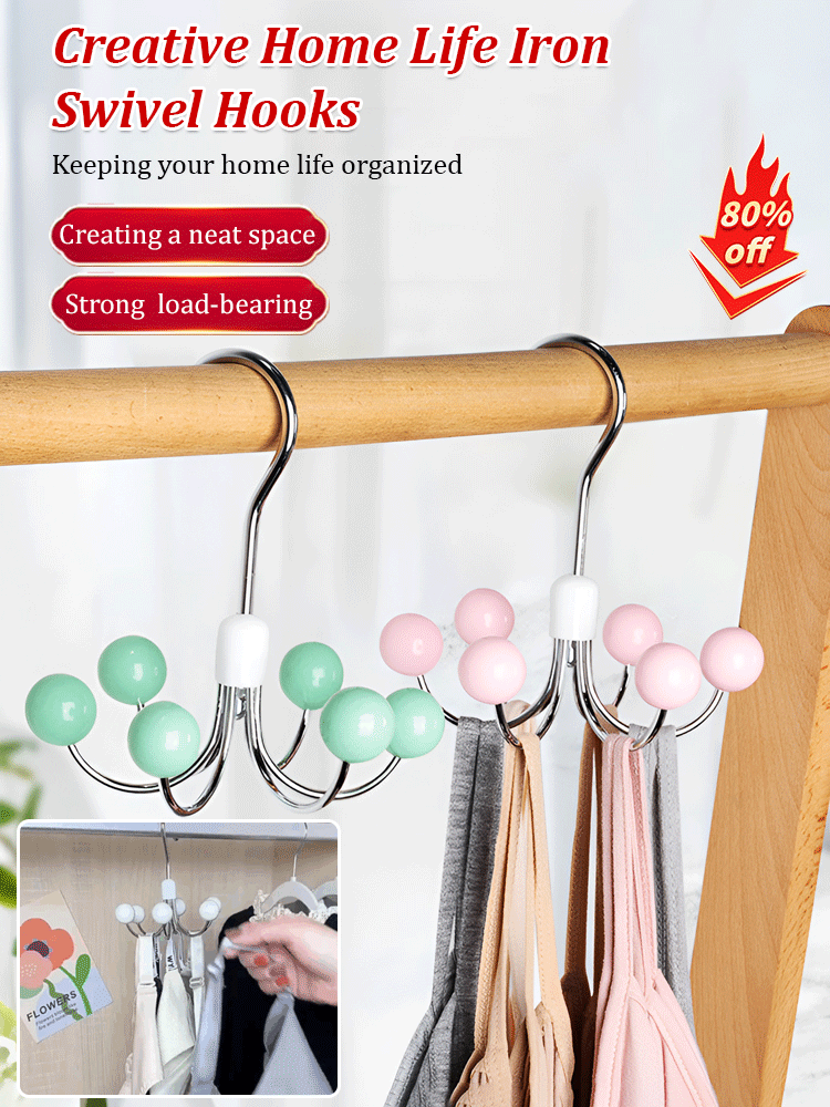 Creative Home Life lronSwivel Hooks