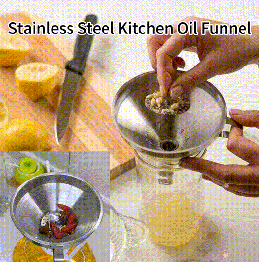Stainless Steel Kitchen Oil Funnel(with filter)