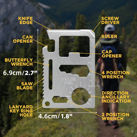 11-in-1 Survival Credit Card Multitool