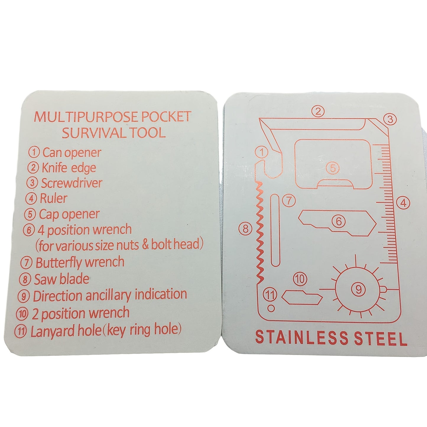 11-in-1 Survival Credit Card Multitool