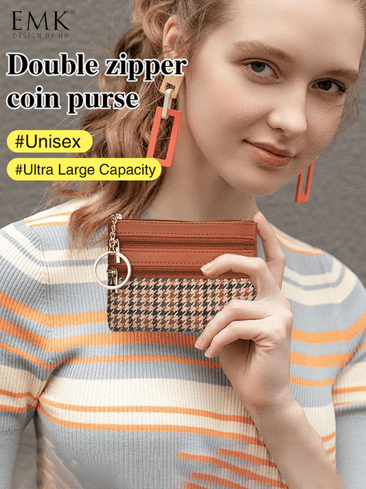 Double Zipper Coin Purse