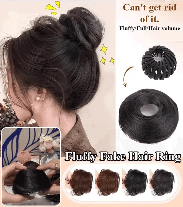 Bird nest bun head fluffy wig