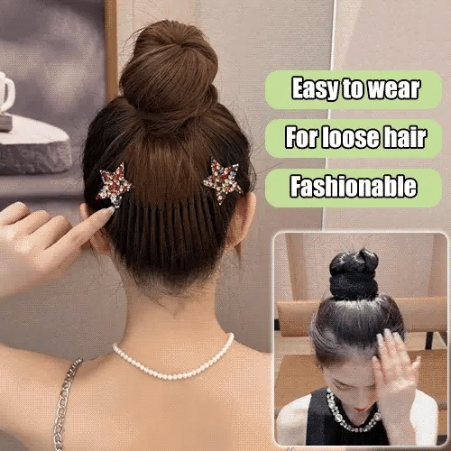 Good-looking rhinestone star hair finishing comb