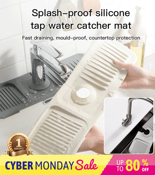 Splash-proof silicone tap water catcher mat