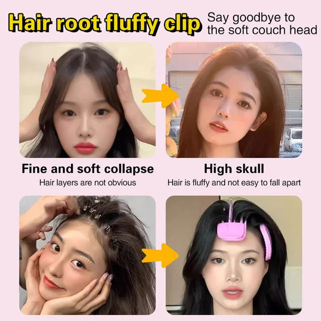 High skull top fluffy clip