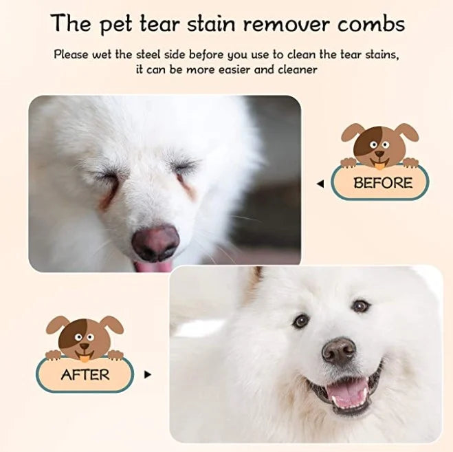 (🔥FACTORY OUTLET-49% OFF) Tear Stain Remover Comb (BUY ONE FREE ONE)