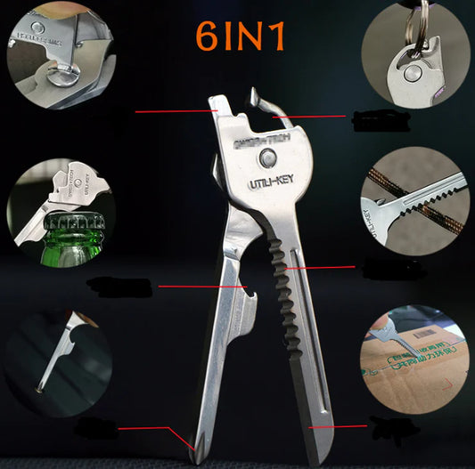 6 In 1 Mini Multifunction Foldable Knife Key