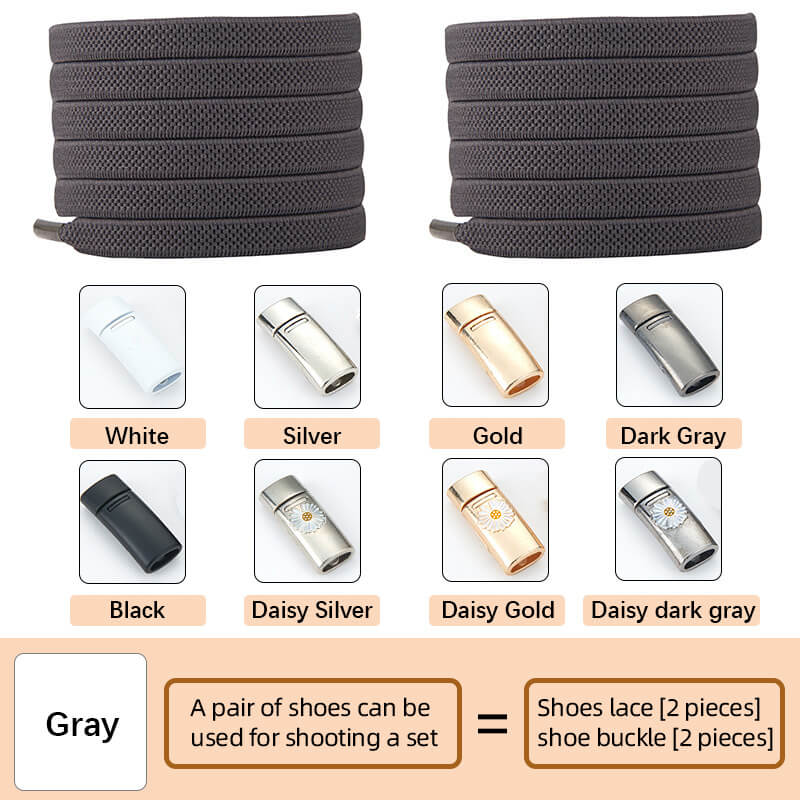 đź’–Elastic Shoelaces Magnetic Fashion Convenience Metal locking Lazy Lacesđź’–