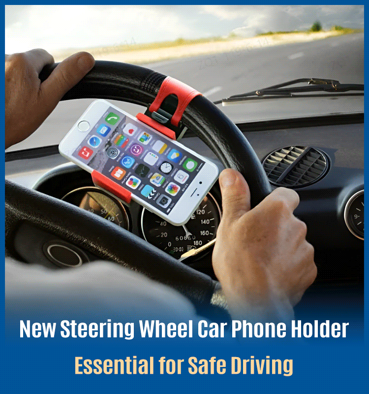 New steering wheel car phone holder