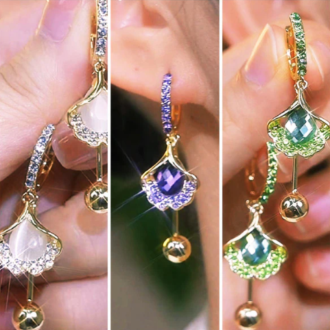 Delicate Ginkgo Leaf Earrings for Women