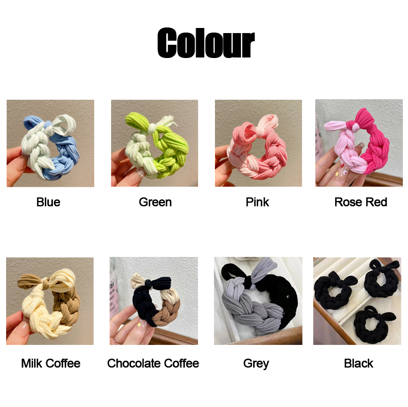 Korean High Stretch Braided Hair Ring