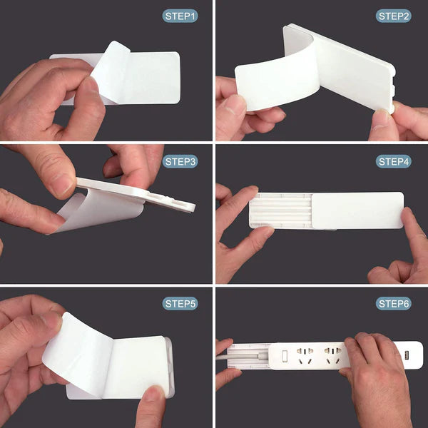 12Pcs Adhesive Punch-free Socket Holder
