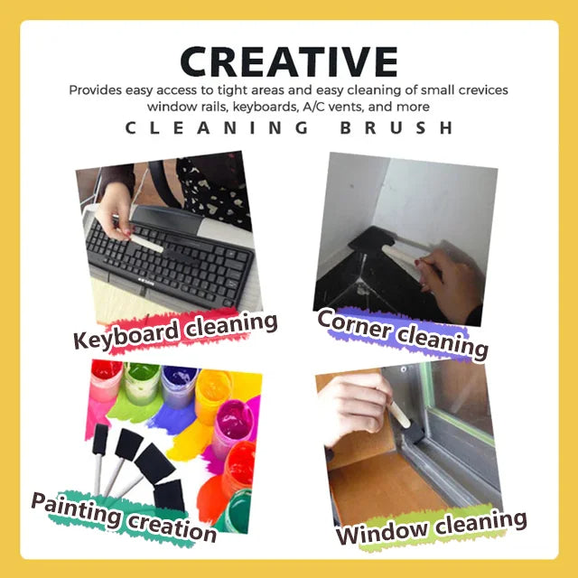 Multifunctional wooden handle sponge brush