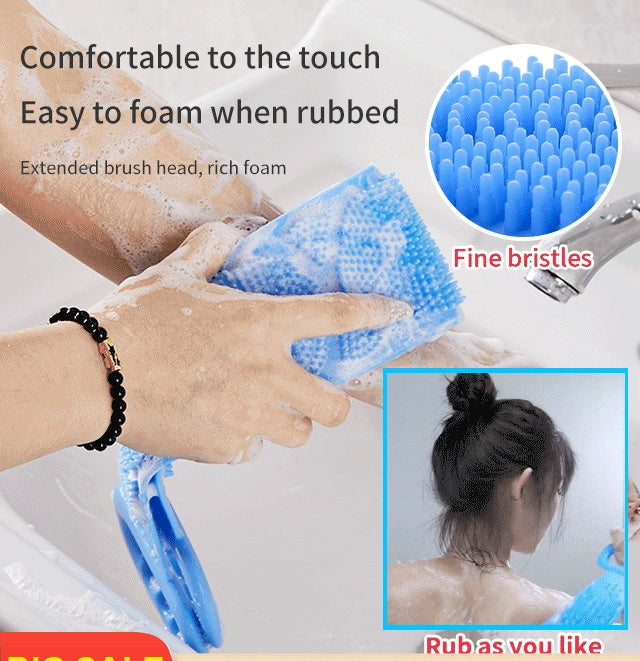 Silicone bath artifact double-sided strong silicone bath towel