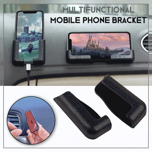 Self-adhesive car phone holder