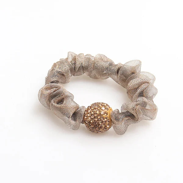Rhinestone Mesh Hair Ties