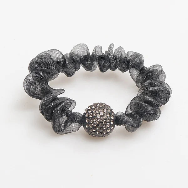 Rhinestone Mesh Hair Ties