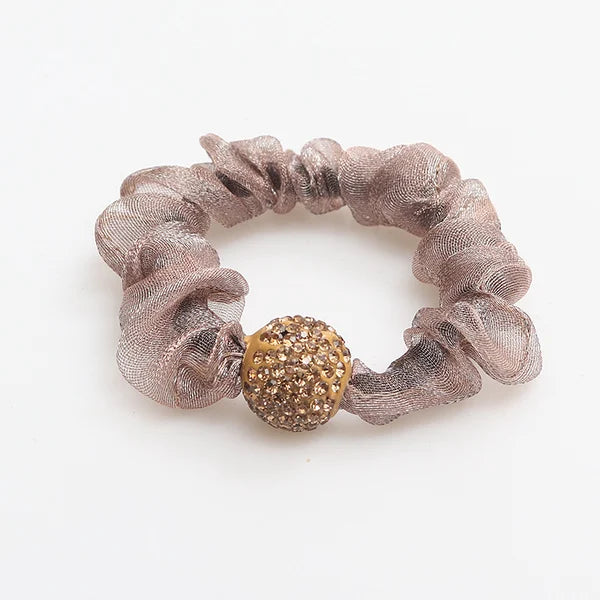 Rhinestone Mesh Hair Ties