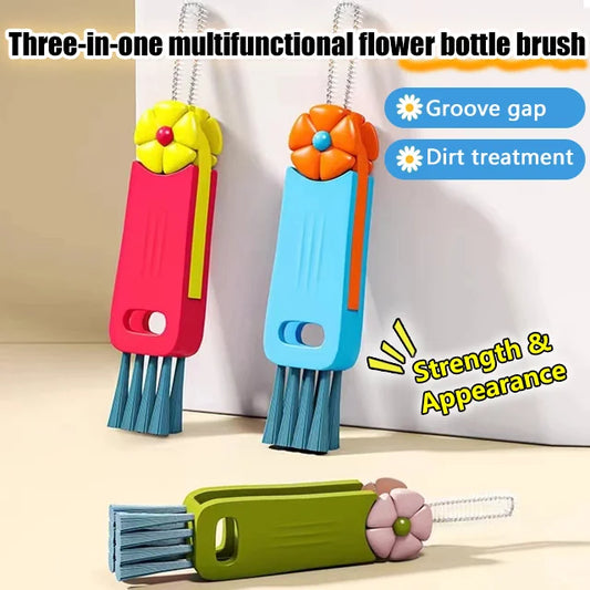 🔥HOT SALE！50% OFF⏰ 3-in 1 multifunctional flower bottle brush