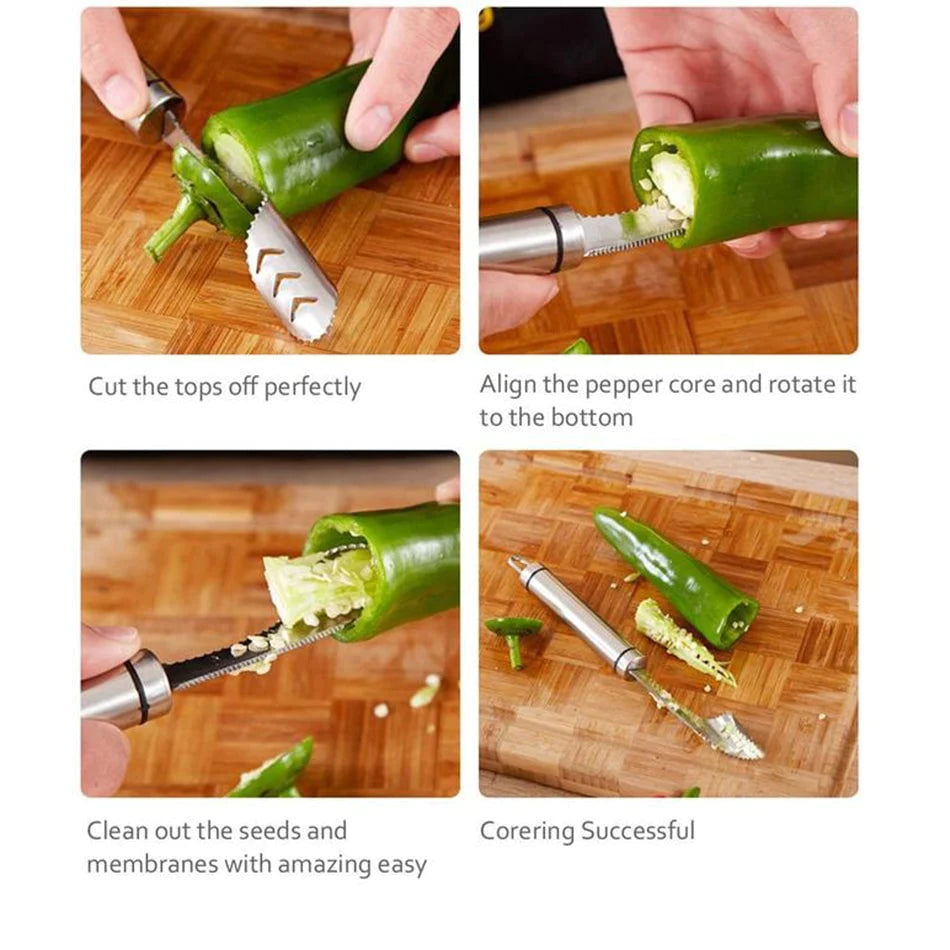 🎁Buy one get one free🎁Promotion!Pepper Seed Corer Remover