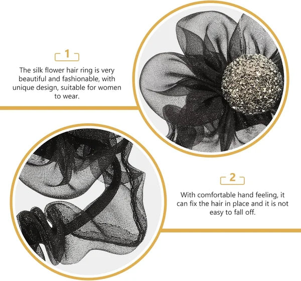 Rhinestone Mesh Hair Ties