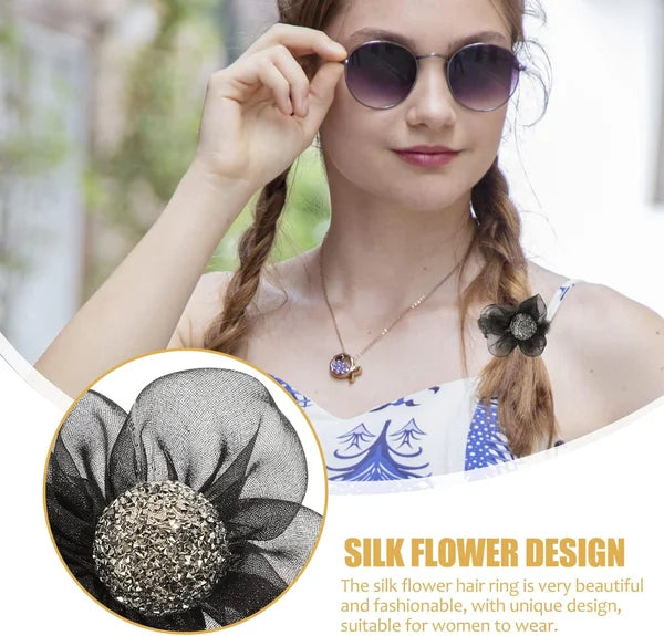 Rhinestone Mesh Hair Ties