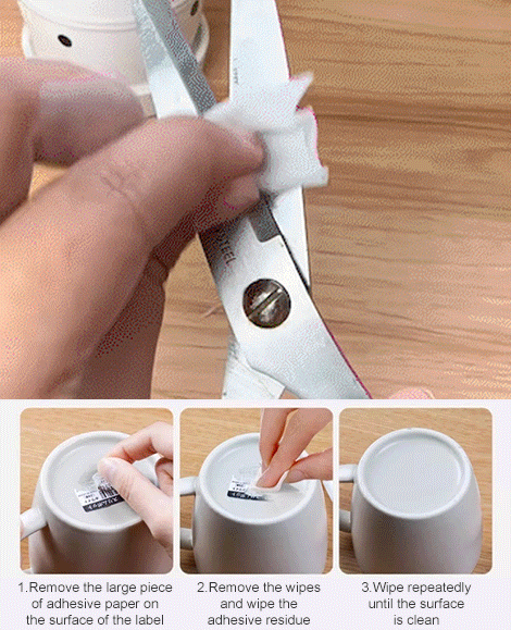 Universal adhesive remover wipes