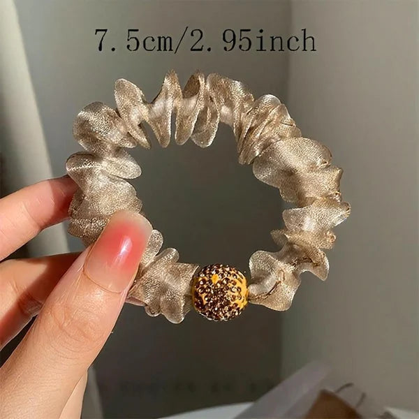 Rhinestone Mesh Hair Ties