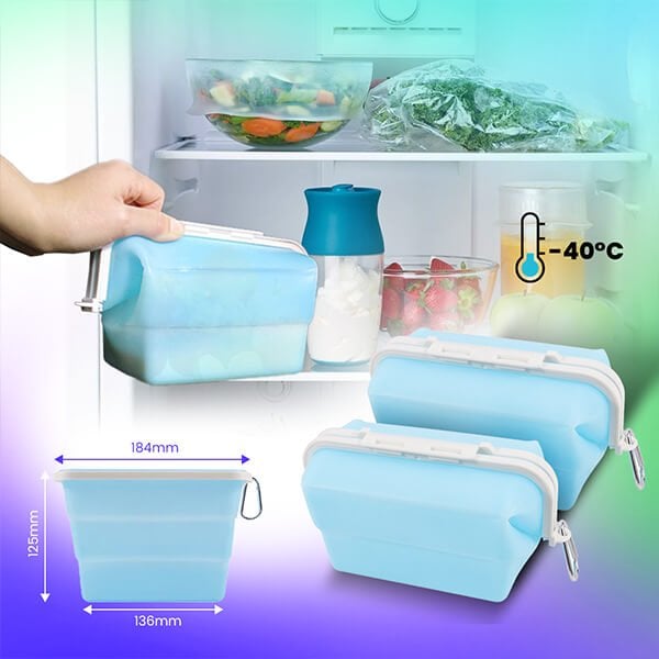 Silicone folding lunch box