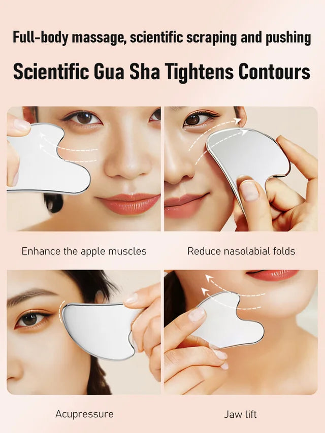 1-Minute Firming Supermodel Heart-Shaped Dolphin Metal Gua Sha Tool