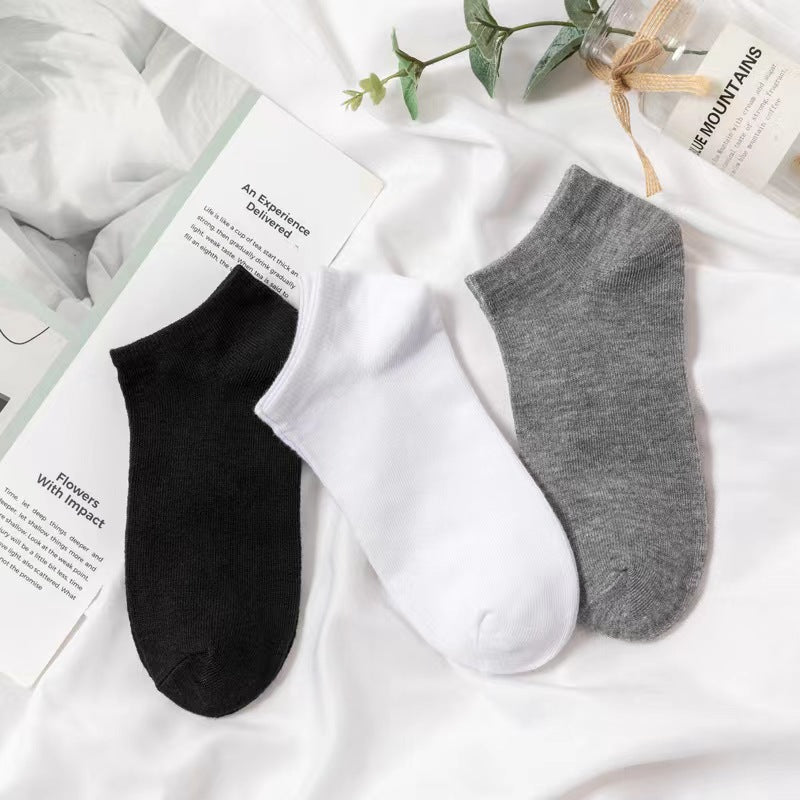 Quick Dry Simple Breathable Deodorant Cotton Socks (5Pairs)