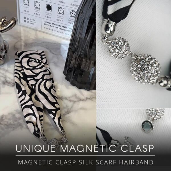 Magnetic Clasp Silk Scarf Hairband