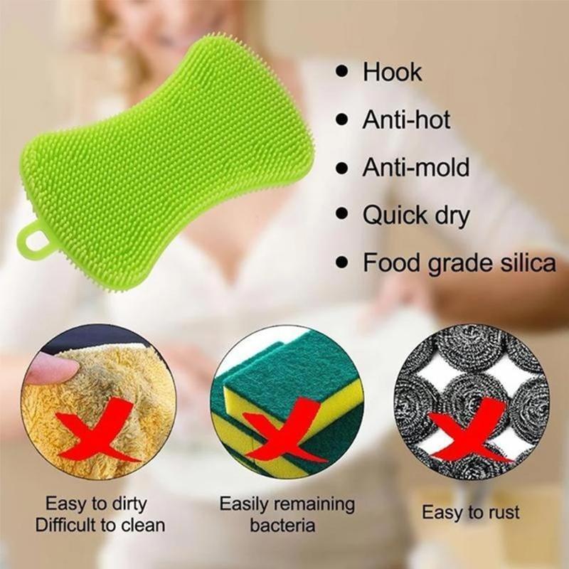 🔥Buy one get one free🔥Silicone Kitchen Dishwashing Brush