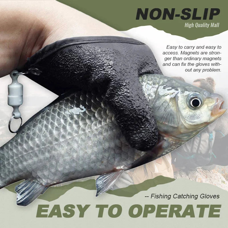 Fishing Catching Gloves Non-slip Fisherman Protect Hand🐟